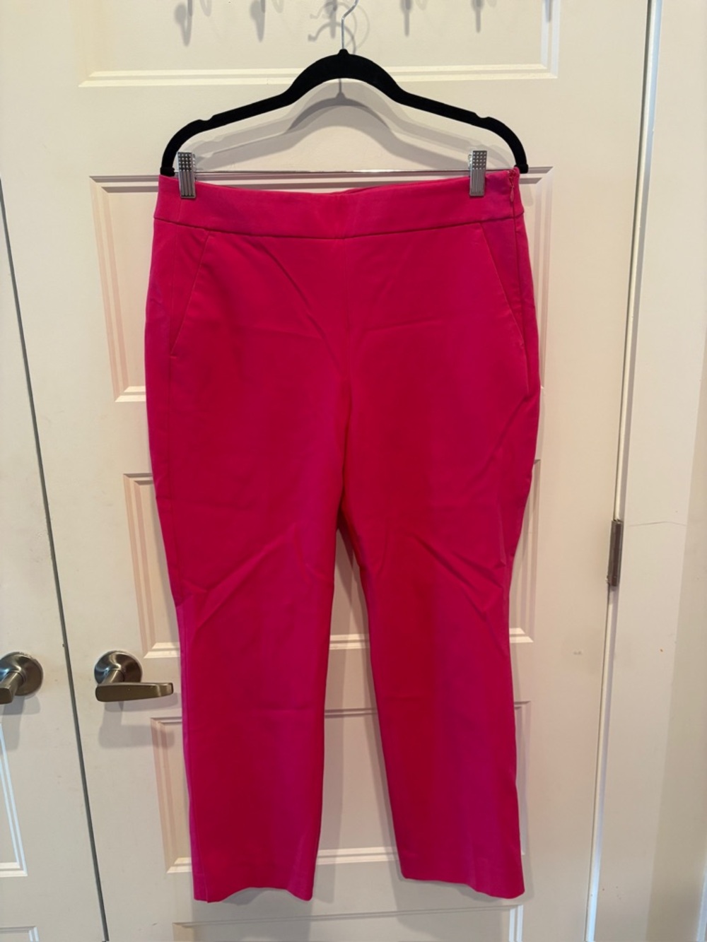 J. Crew Hot Pink Cropped Ponte Pants